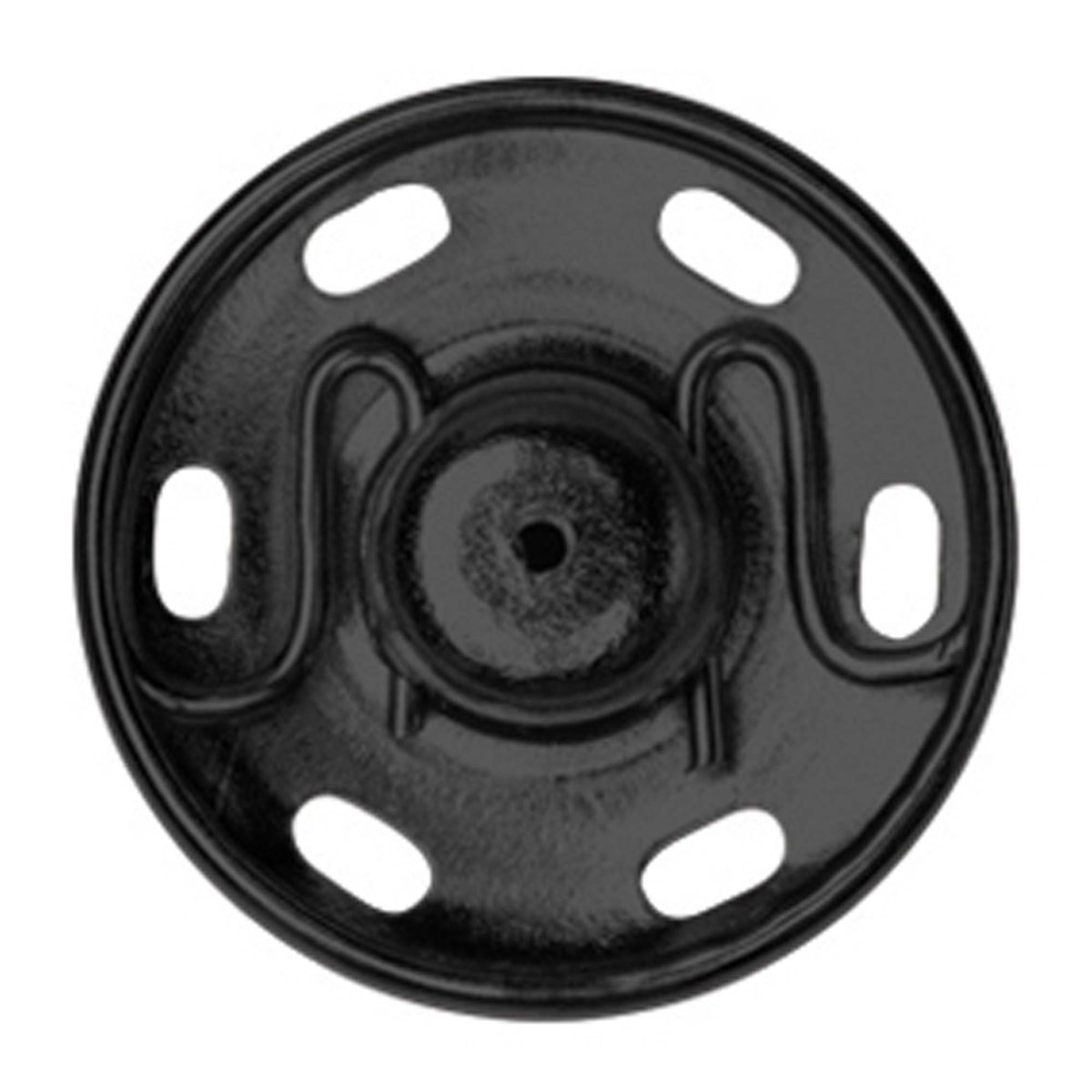 Black 21mm sew-on snap fasteners in Hemline packaging