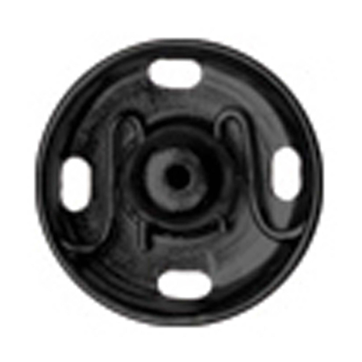 Card of Hemline 7mm black sew-on snap fasteners