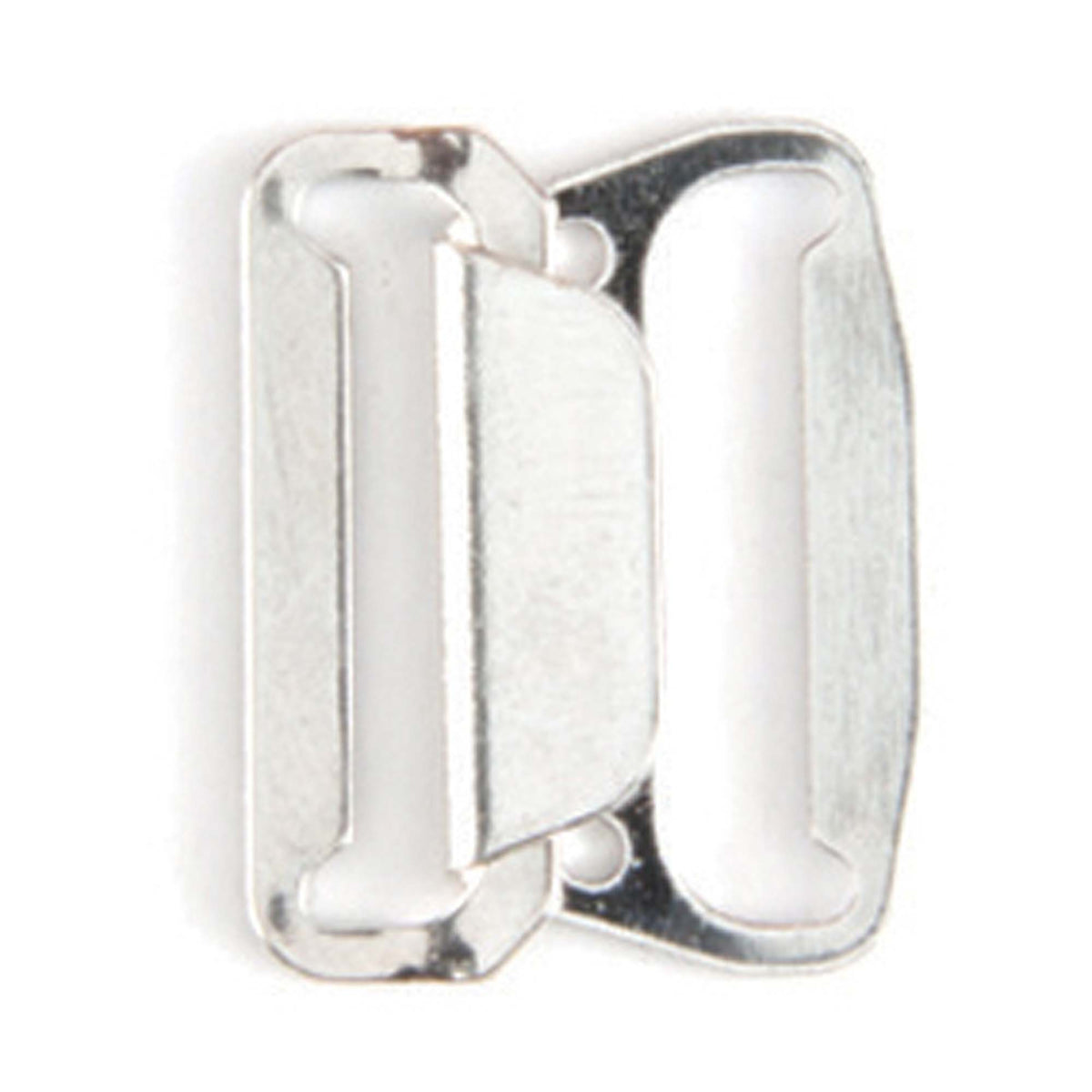 Three nickel Hemline 20mm hook and bar fasteners on card