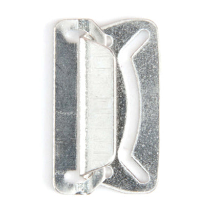 Three nickel Hemline 25mm hook and bar fasteners on card
