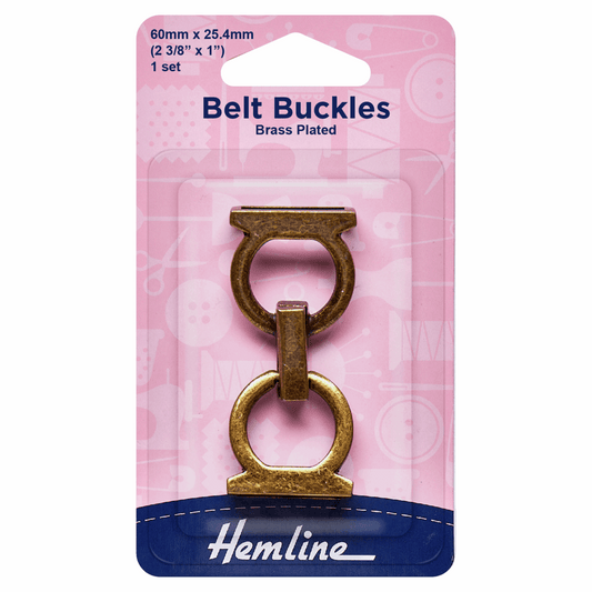 Hemline Brass Belt Buckle