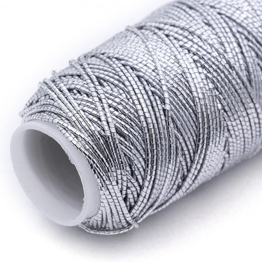 Hemline silver shirring elastic