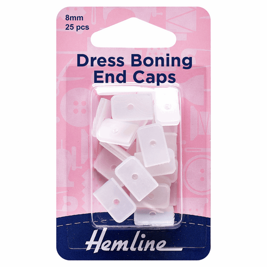 Hemline Dress Boning End Caps - 8mm (Pack of 25)