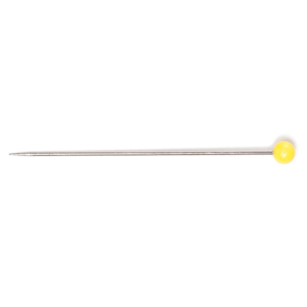 Hemline extra long pins with yellow glass heads