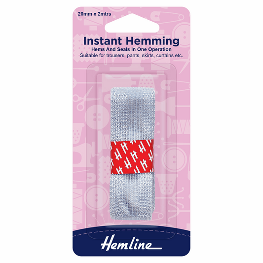 Hemline Instant Hemming Tape - Grey 2m x 20mm
