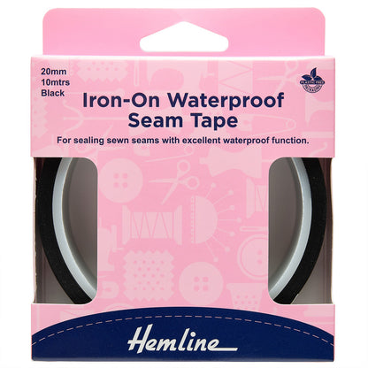 Roll of black iron-on waterproof seam tape