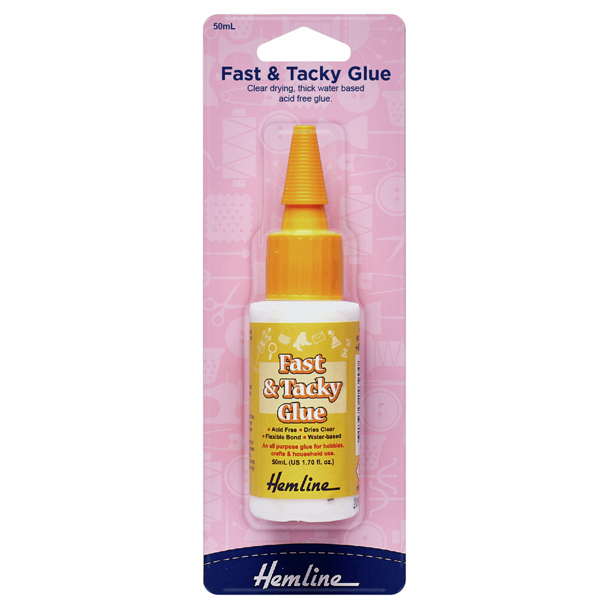 Hemline Fast & Tacky Glue - 50ml