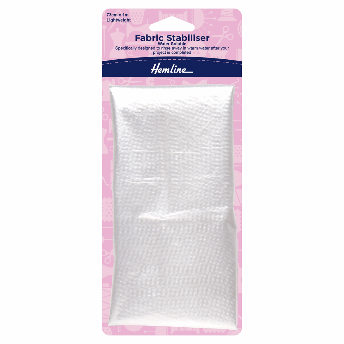 Hemline Water Soluble Fabric Stabiliser - 73 x 100cm