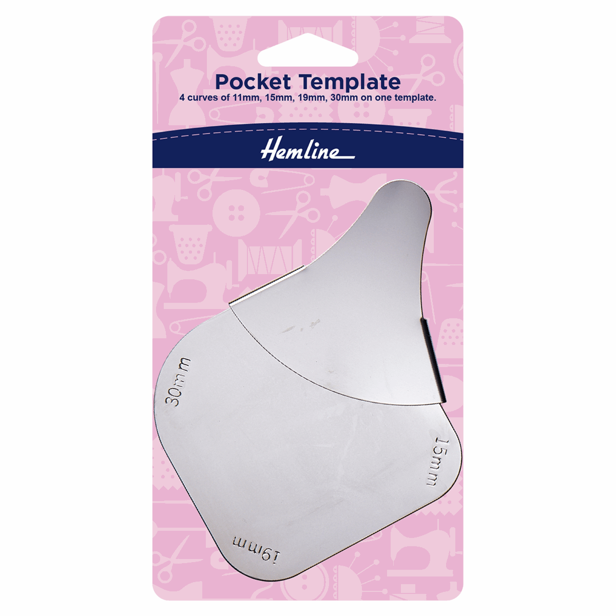 Hemline Pocket Templates - assorted Sizes (Pack of 4)