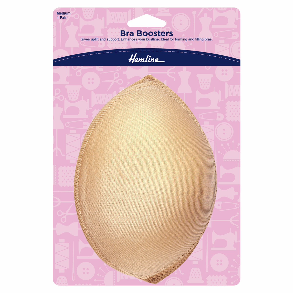 Hemline Skin Tone Bra Boosters - Medium