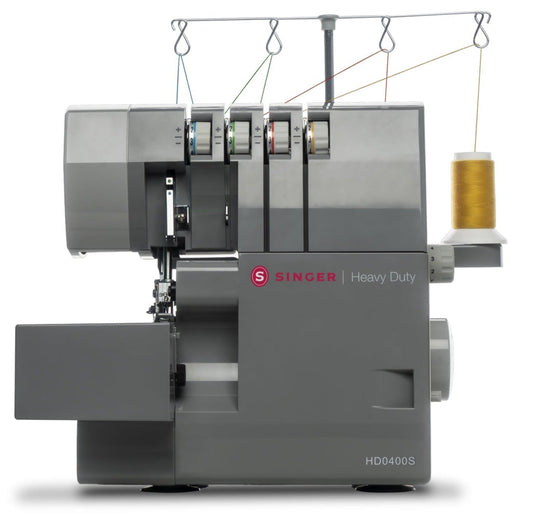 Singer HD0405S Heavy Duty Overlocker, 2/3/4 thread configuration, large cutting blade, fast and efficient overlocker - New 2025 model - August Sew-Off Sale
