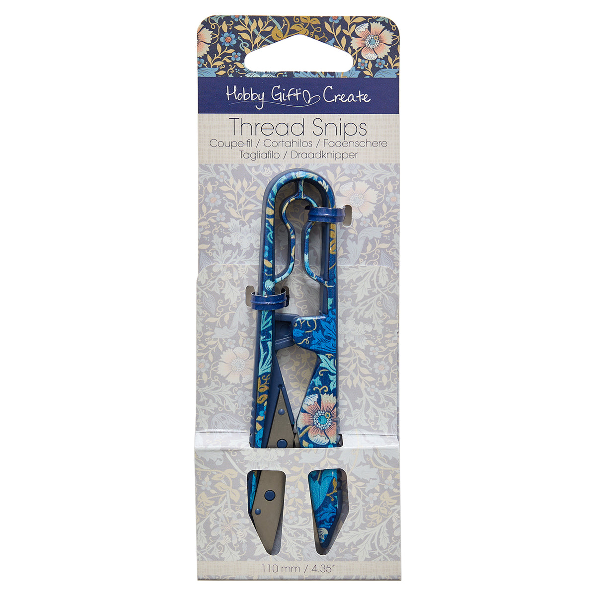 Printed thread snips with stainless steel blades