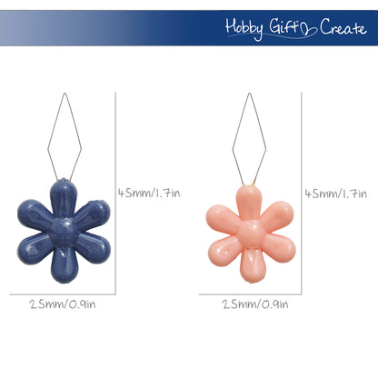 Blue and pink flower needle threaders