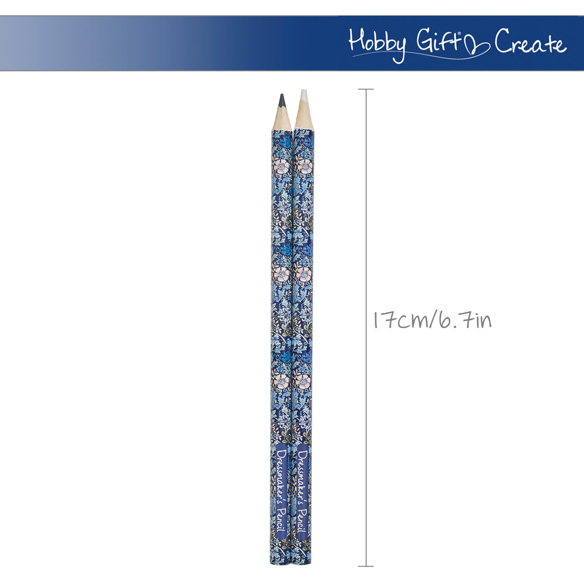 Two printed dressmaking pencils