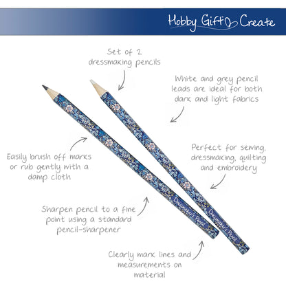 Two printed dressmaking pencils