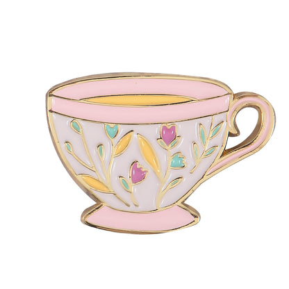 Enamel teacup magnetic needle minder