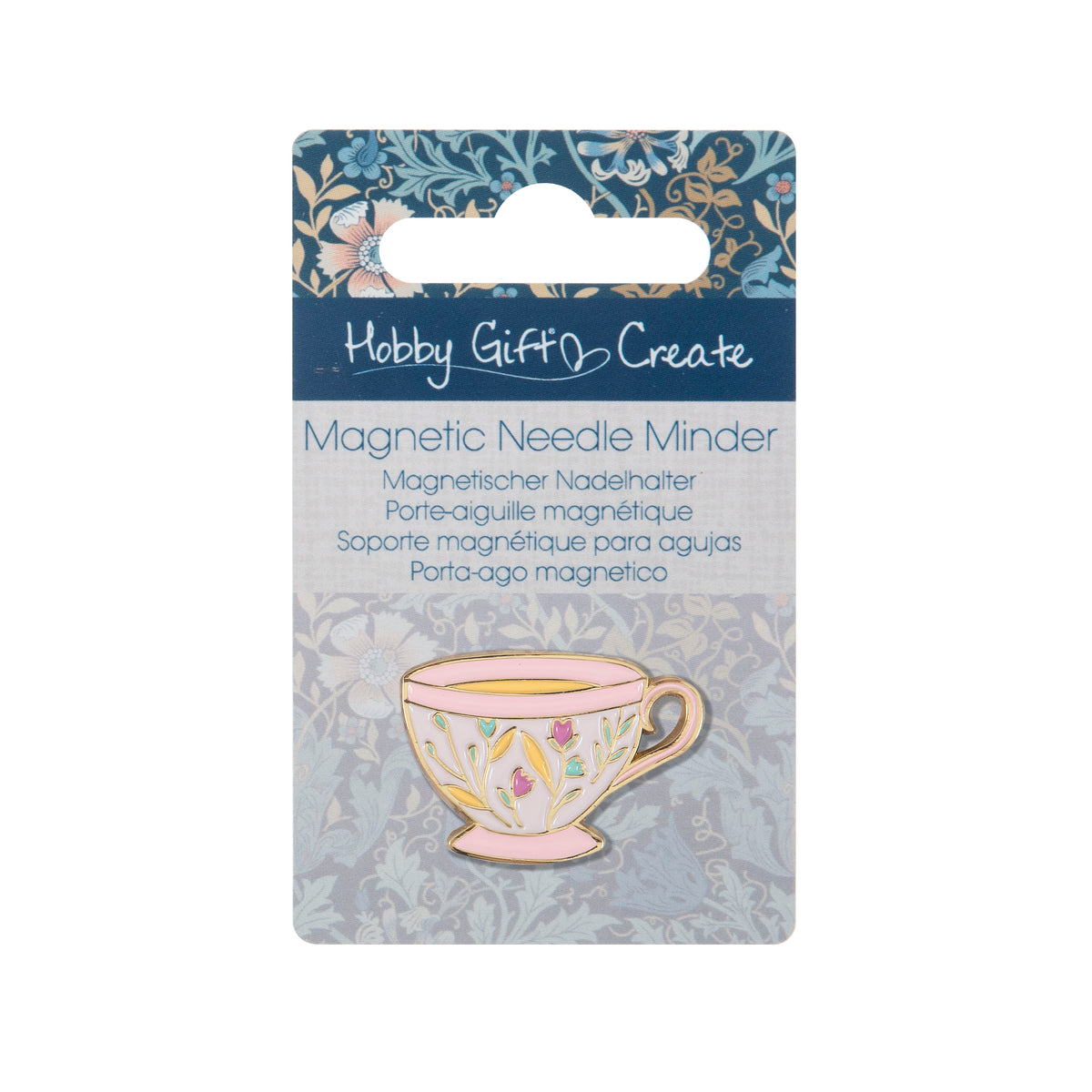 Enamel teacup magnetic needle minder
