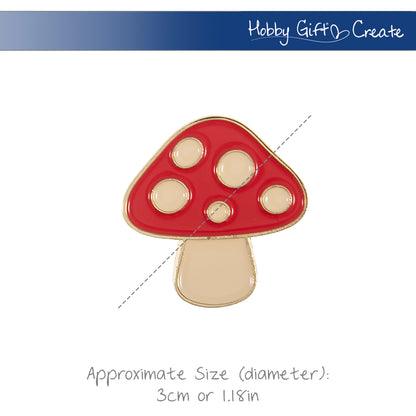 Red and cream enamel toadstool needle minder
