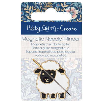 Black and white enamel sheep needle minder