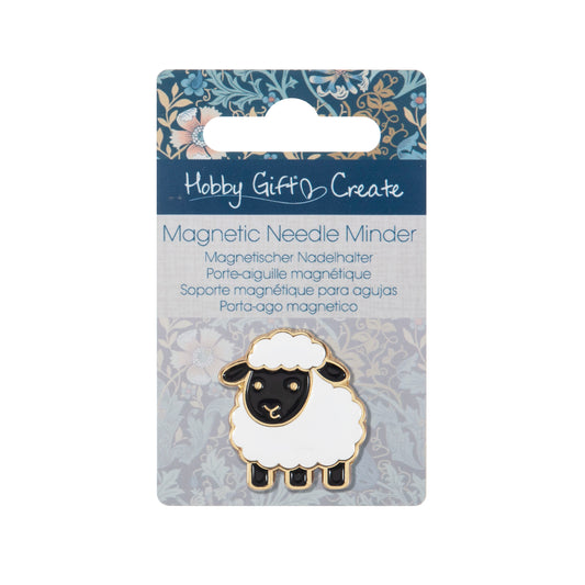 Black and white enamel sheep needle minder