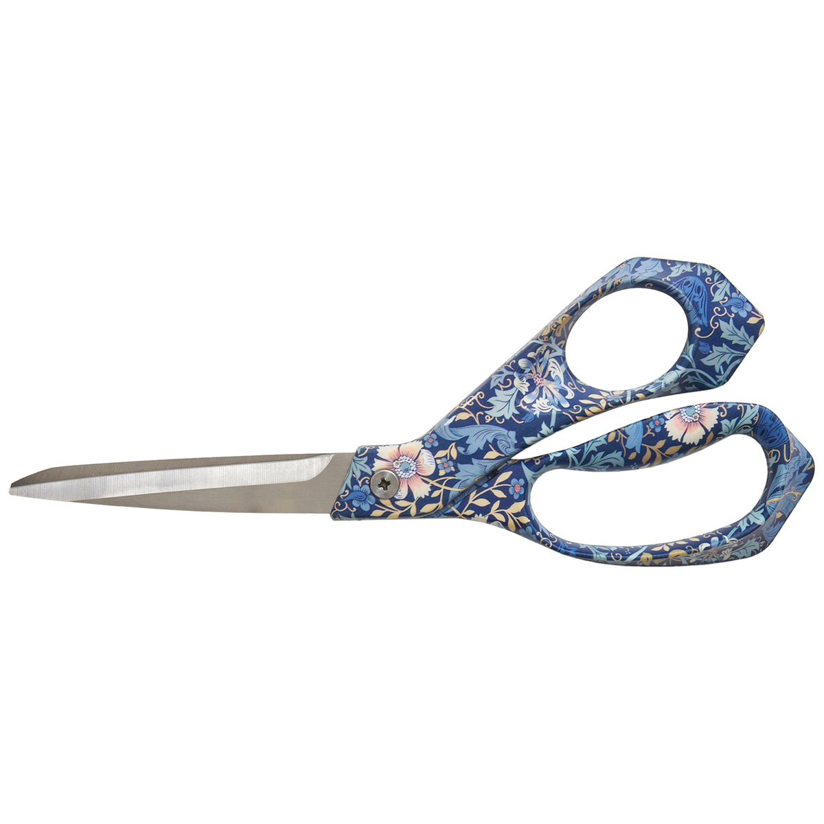 Dressmaking shears with woodblock floral printed handles