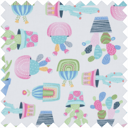 Cactus Party Sewing Box with Fold Over Lid - Medium