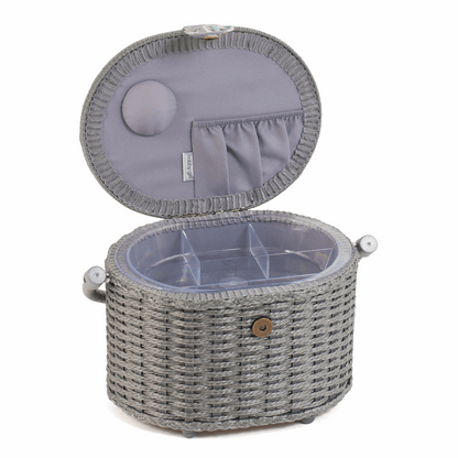 Elephants Oval Sewing Box