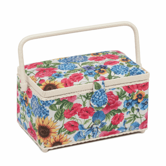 Garden Floral Sewing Box - Deep Rectangle