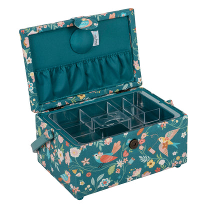 Bird Aviary Appliqué Sewing Box - Medium