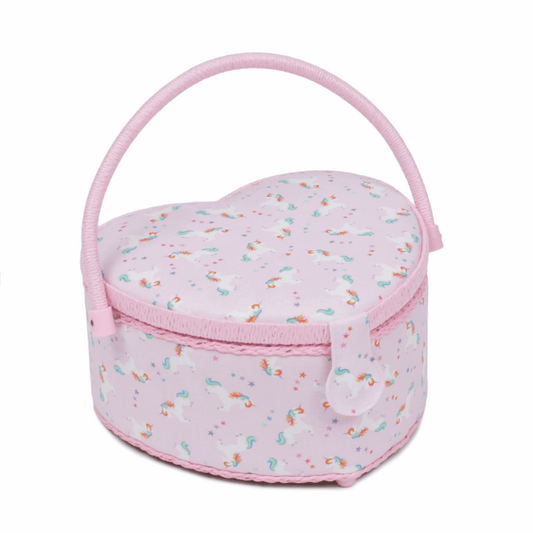 Mini Unicorns Heart Sewing Box - Medium