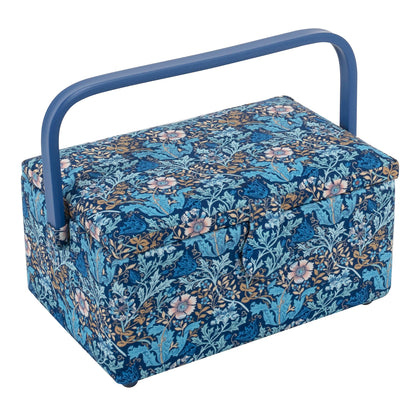 Woodblock Floral Sewing Box - Medium