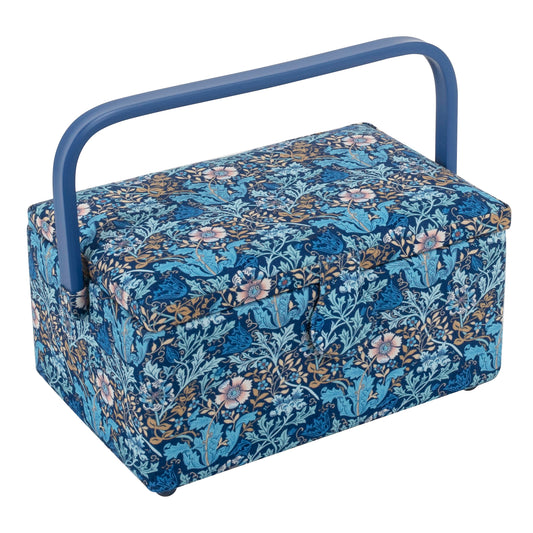 Woodblock Floral Sewing Box - Medium