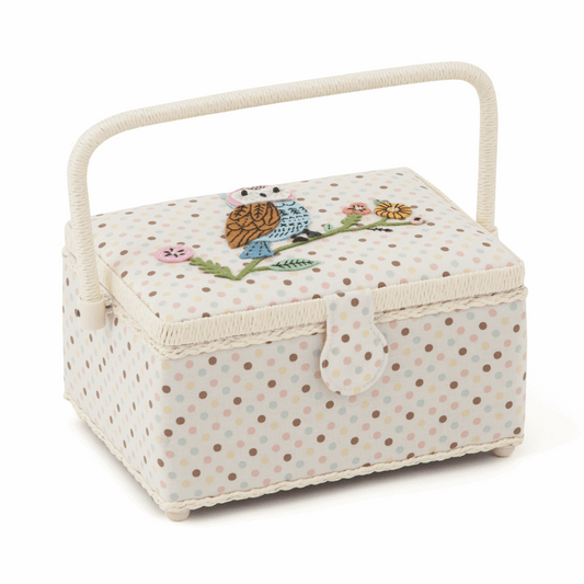 Owl Applique Sewing Box - Medium