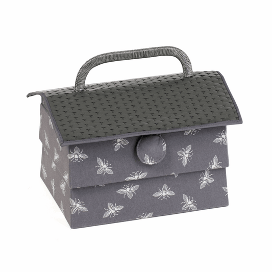 Bee Hive Sewing Box - Grey Bees