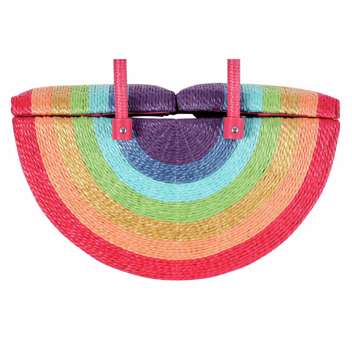 Wicker Rainbow Sewing Box with Twin Lid