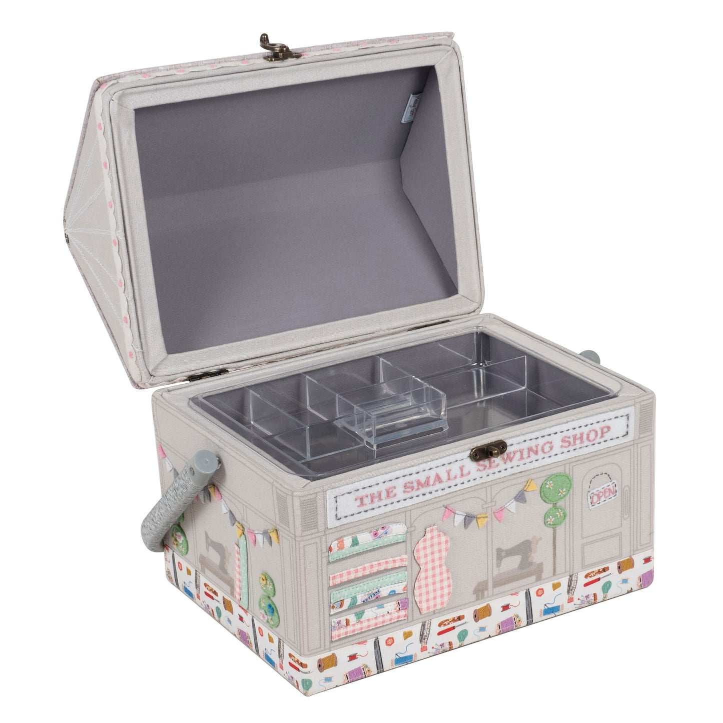 Haby Notions Shop Appliqué and Embroidered Sewing Box