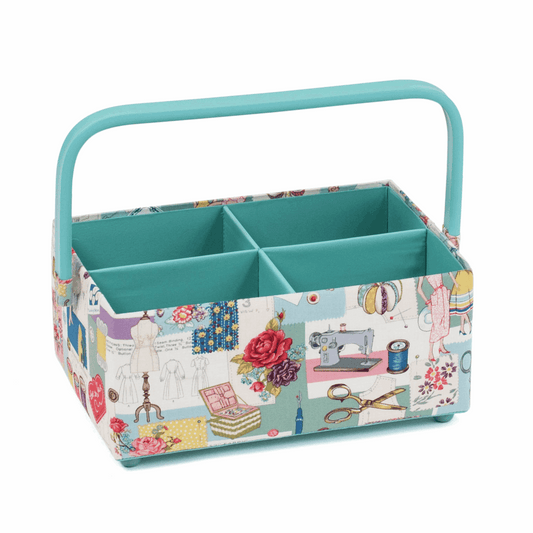 Sew Retro Craft Organiser with PVC Handle - Small