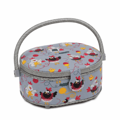 Chicken Stitch Sewing Box - Small Oval