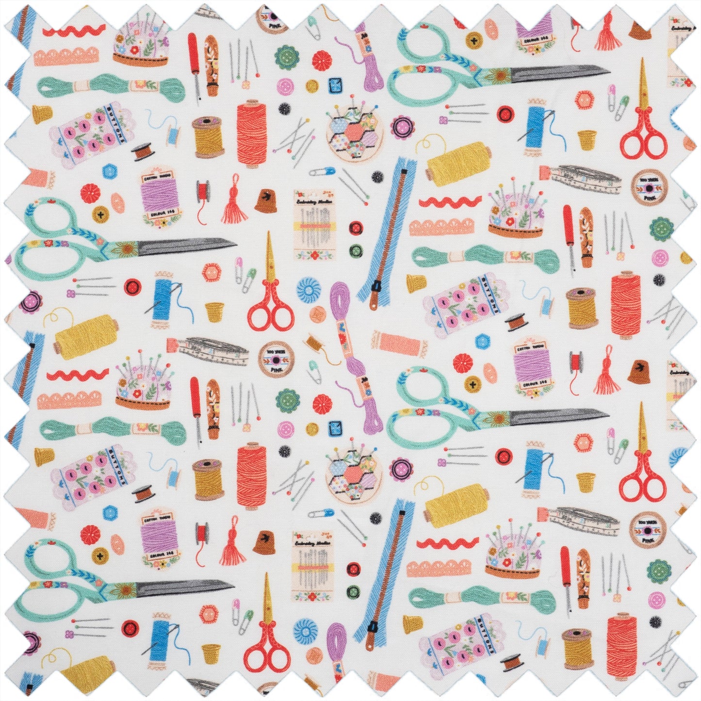 Haby Notions Appliqué and Embroidered with Twin Lid Sewing Box - Large