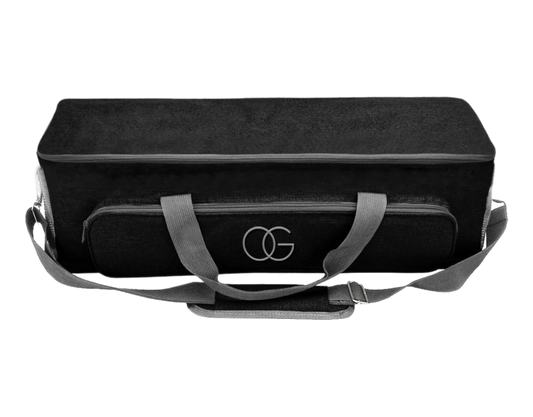 Luxury Heavy Duty Cricut Machine Bag (for Explore and Maker) - Black with Grey piping