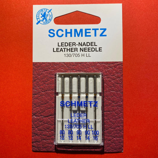Schmetz Leather Sewing Needles, Sizes 80-100, 5-Pack
