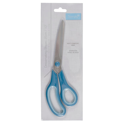 Pair of dressmaking shears with soft grip handles