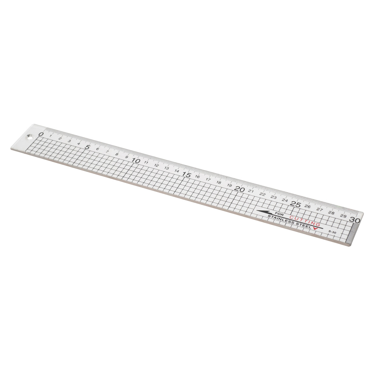 30cm clear acrylic ruler with stainless steel edge