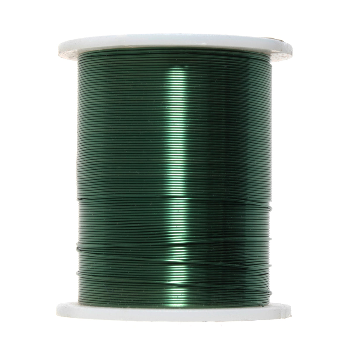 Coil of green 28 gauge copper wire