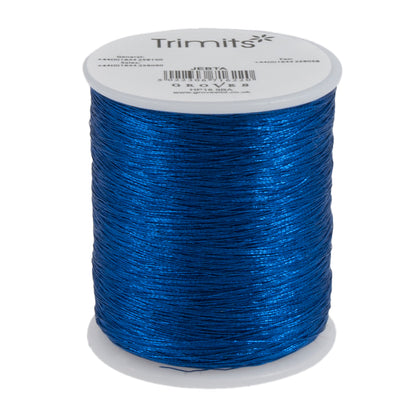 Spool of royal blue metallic embroidery thread
