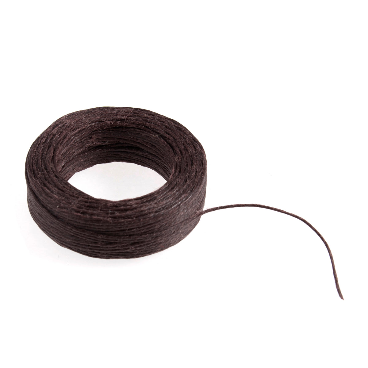 Brown waxed linen thread, 23m