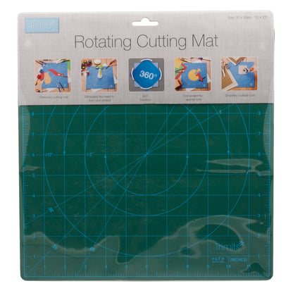 Square rotating self-healing cutting mat with measurement markings