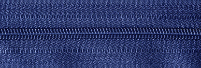 Roll of navy continuous nylon zip with sliders