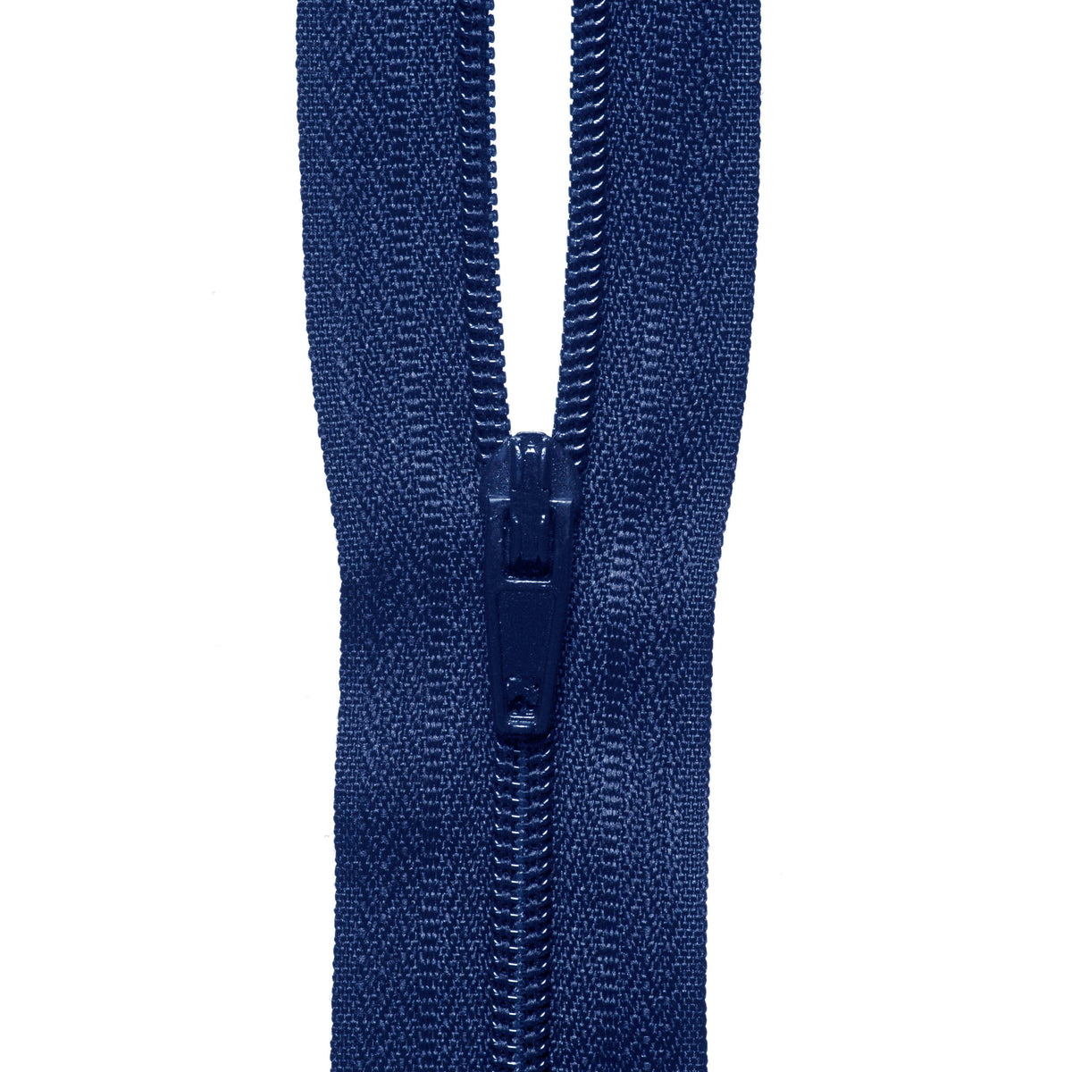 Roll of navy continuous nylon zip with sliders