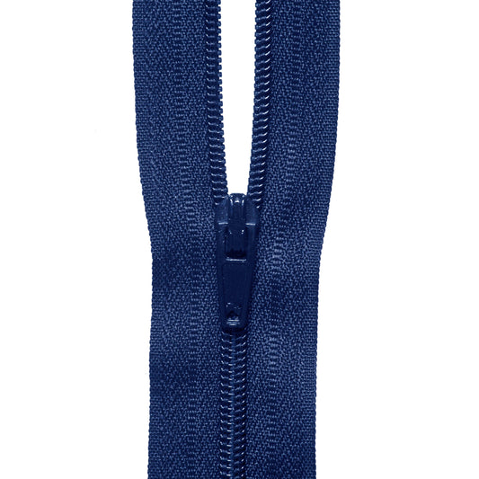 Roll of navy continuous nylon zip with sliders